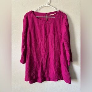 Soft Surroundings | Fuchsia Blouse | Size Large